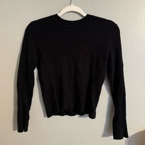 H&M cropped black ribbed sweater